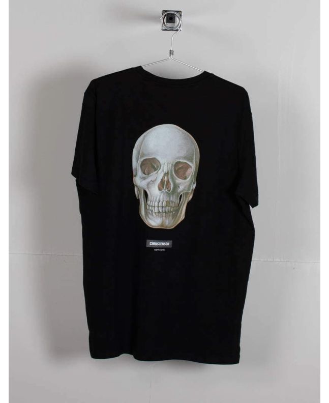 Camiseta  de manga corta Christenson Surfboards Round Skull negra