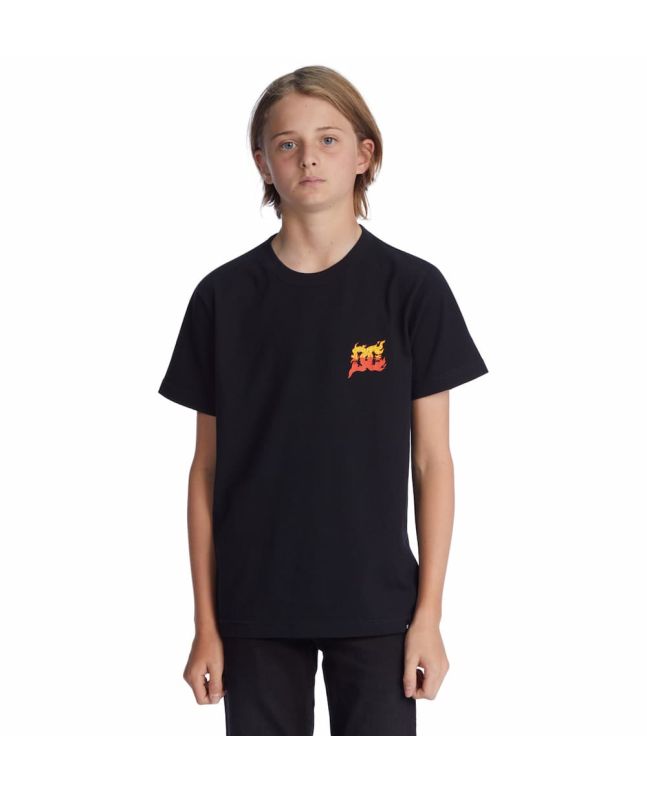 Niño con Camiseta de manga corta DC Shoes Burner Boy Negra 