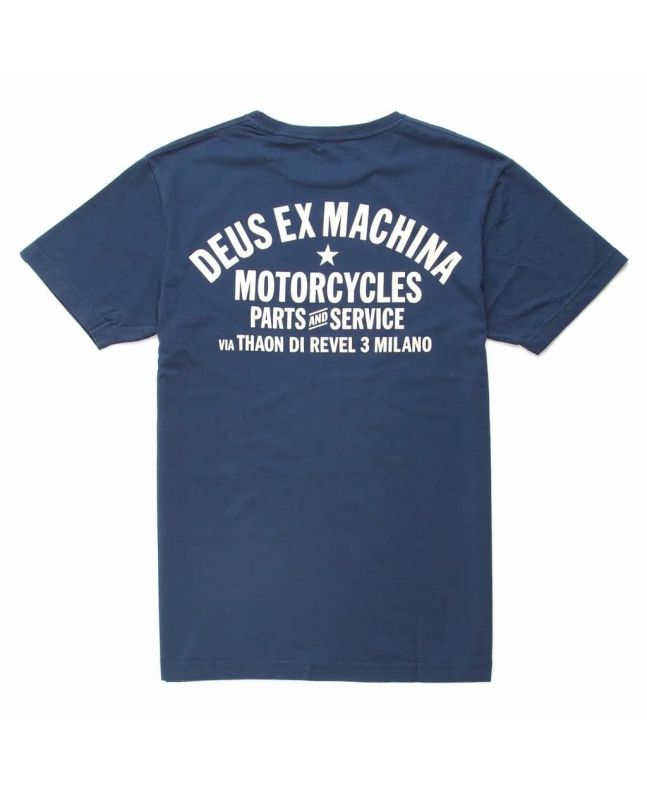 Camiseta de manga corta Deus Ex Machina Milano Address Azul marino para hombre