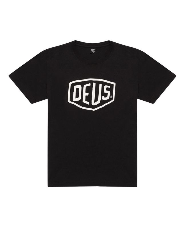 Camiseta de manga corta Deus Ex Machina Shield SS negra para hombre