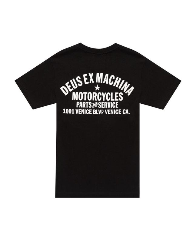 Camiseta de manga corta Deus Ex Machina Venice Address negra para hombre