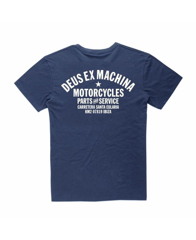 Camiseta de manga corta Deus Ex Machina Ibiza Address azul marino para hombre