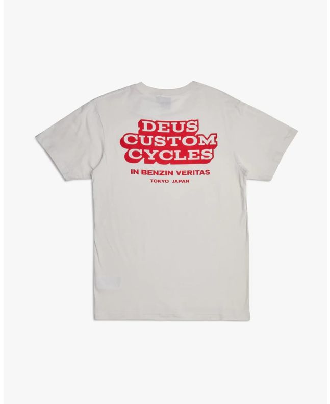 Camiseta orgánica de manga corta Deus Ex Machina Redline blanca para hombre