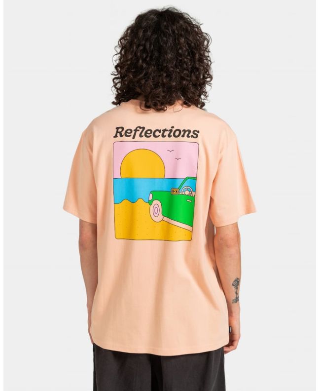 Hombre con camiseta orgánica de manga corta Element Reflections color melocotón