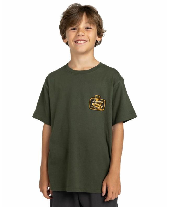 Niño con Camiseta orgánica de manga corta Element x Timber Traveler Youth Verde