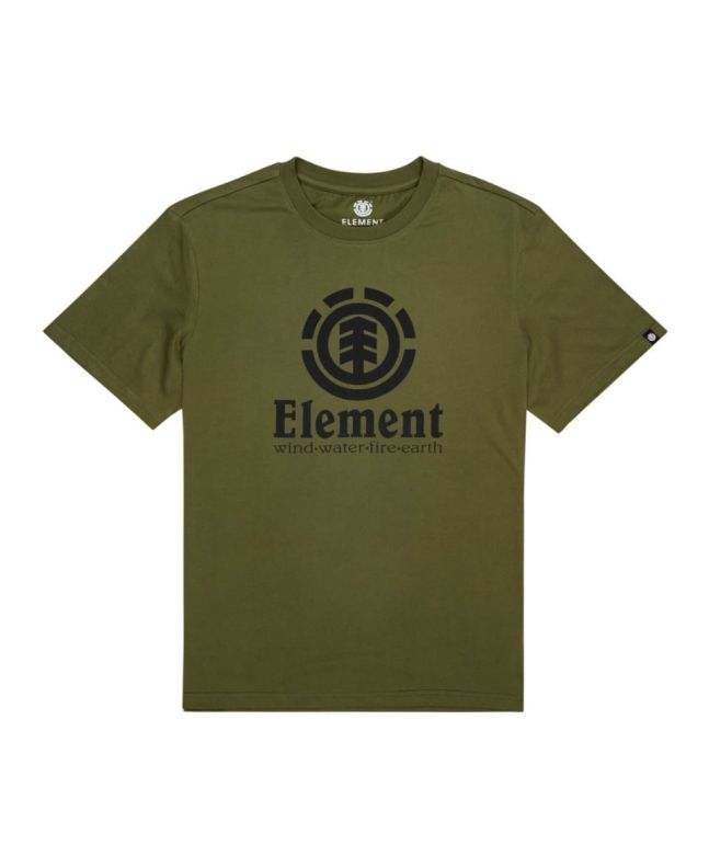 Camiseta de manga corta Element Vertical Verde militar para hombre