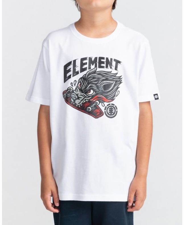 Camiseta Element Wolf SS Blanca Chico 8 16 Mission Surf Shop