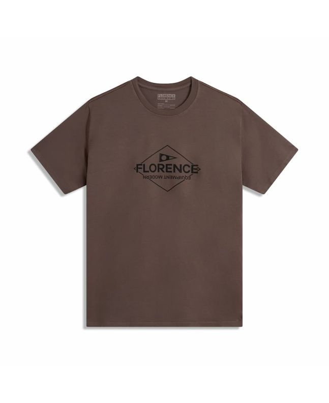Camiseta de manga corta Florence Flag en color marrón Pumice para hombre