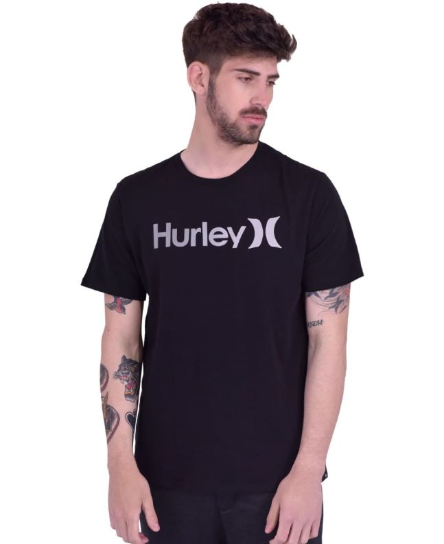 Hombre con camiseta de manga corta Hurley One and Only Gradient 2.0 Negra