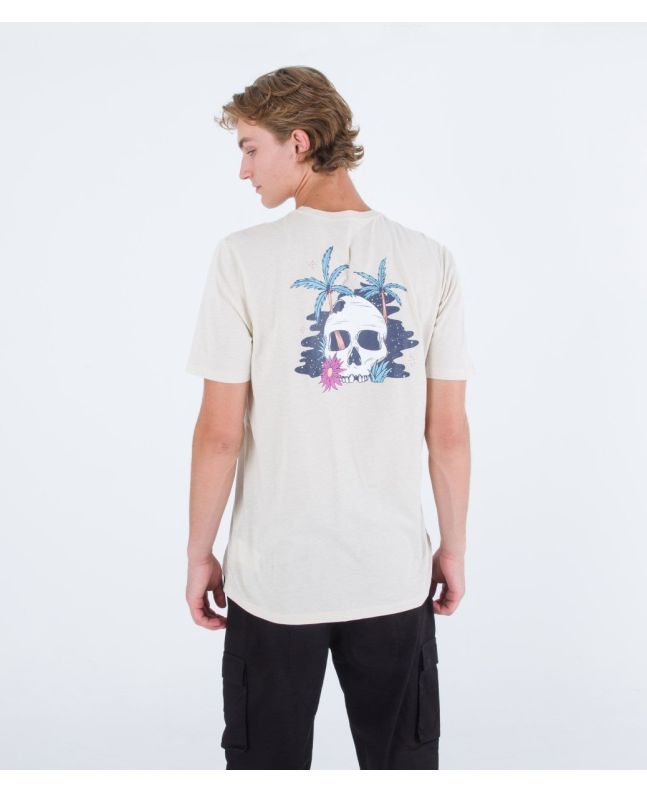 Hombre con camiseta de manga corta Hurley Everyday Death in Paradise blanca