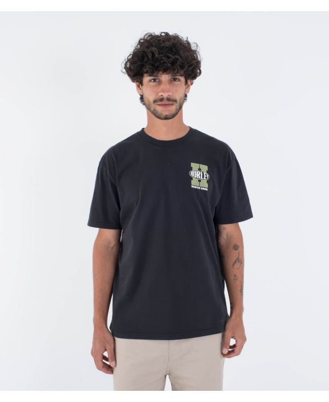 Hombre con camiseta de manga corta Hurley Organic Encore Negra