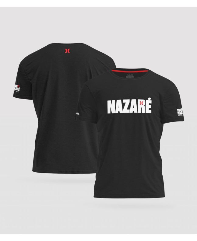 Camiseta orgánica de manga corta Hurley x Tudor Nazaré Solid Negra Unisex