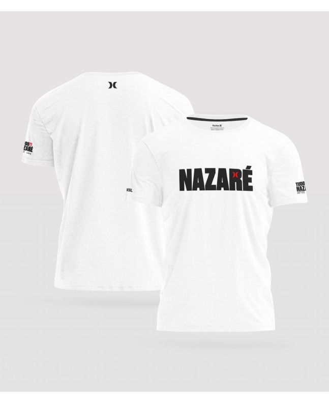 Camiseta orgánica de manga corta Hurley x Tudor Nazaré Solid blanca Unisex
