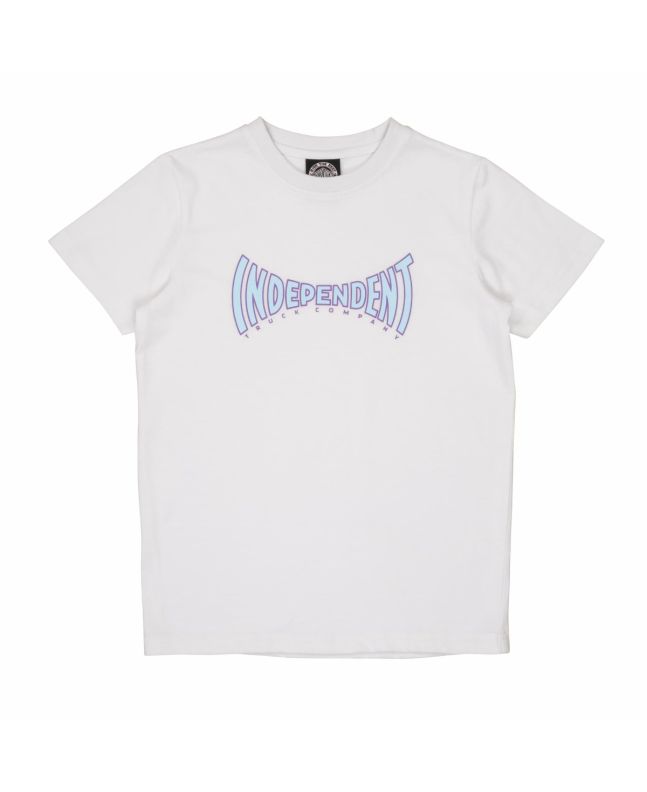 Camiseta de manga corta Independent Youth Spanning blanca para chico