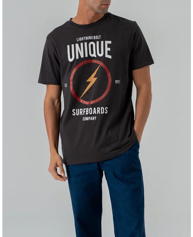 Hombre con Camiseta de manga corta Lightning Bolt One on One negra