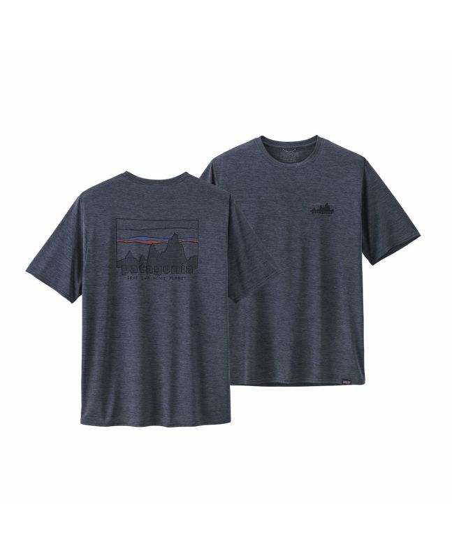 Camiseta de manga corta Patagonia Men's Capilene Cool Daily Graphic '73 Skyline Smolder Blue X-Dye azul