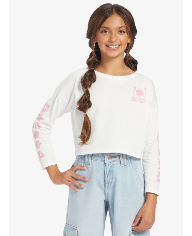 Niña con Camiseta de manga larga Roxy All You Never Say Blanca 