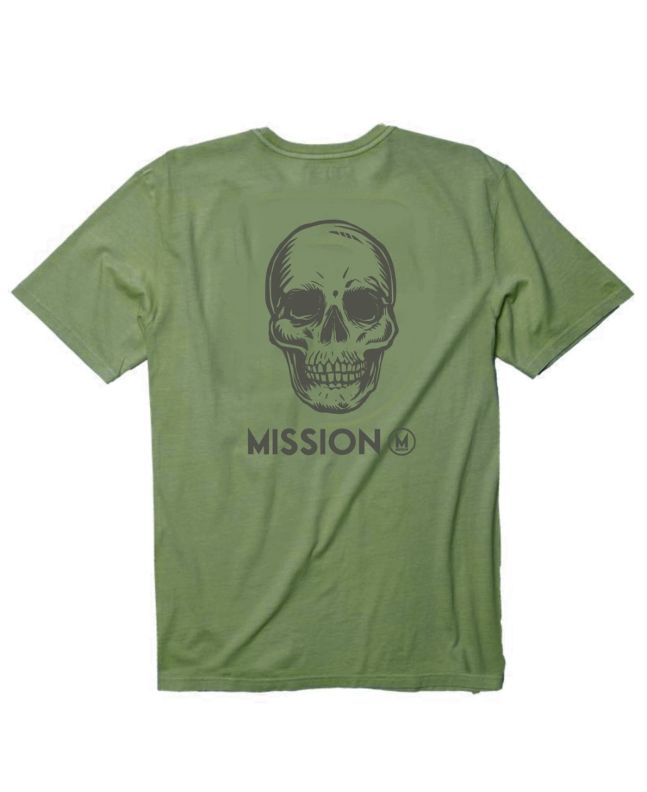 Camiseta de manga corta Mission Hell Logo en color verde militar para hombre