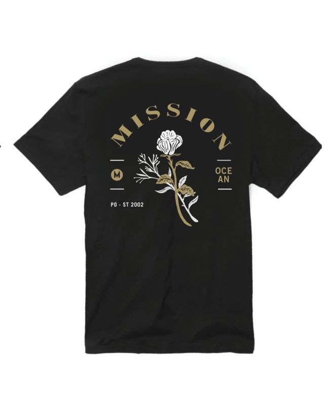 Camiseta de manga corta Mission Rose Big Logo en color negro para hombre 