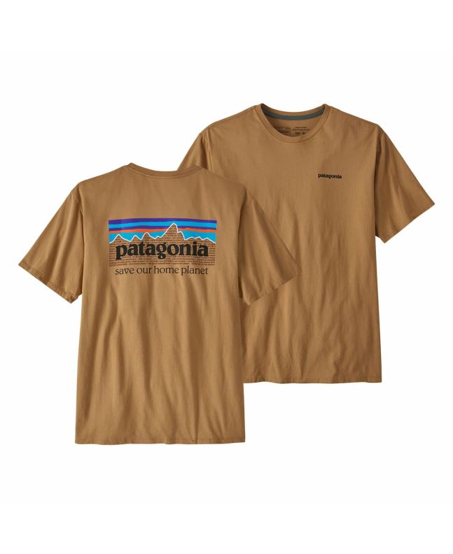Camiseta Orgánica de manga corta Patagonia Men's P-6 Mission Organic marrón para hombre