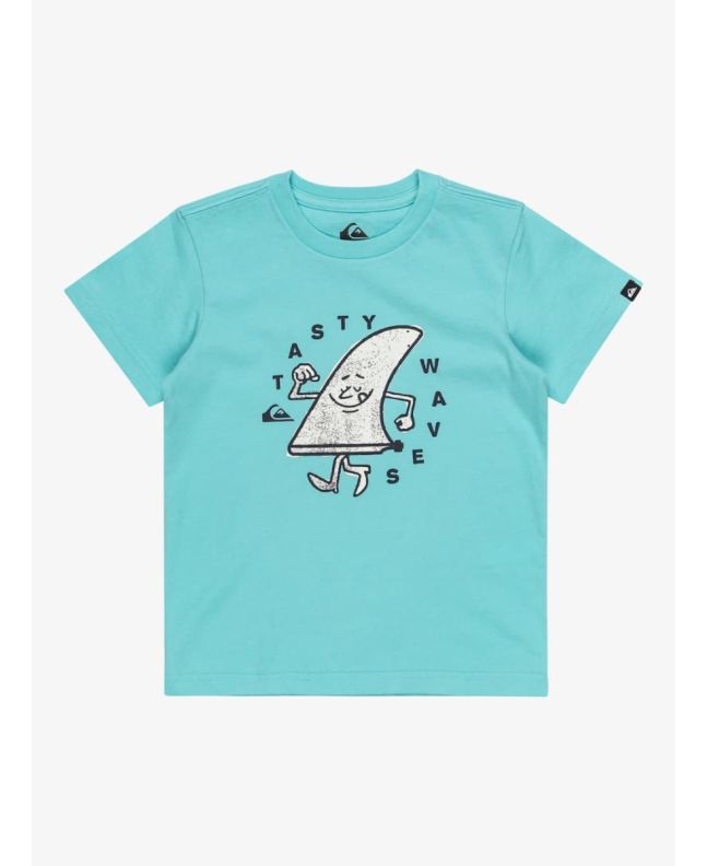 Camiseta de manga corta Quiksilver Tasty Waves Azul Aguamarina para niños 2-7 años