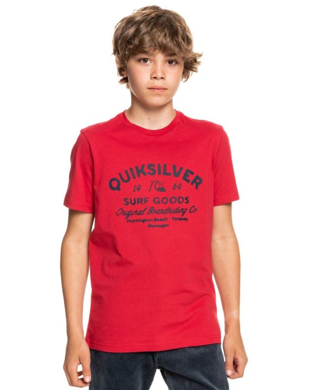 Camiseta de Manga Corta Quiksilver Closed Tions Roja para chico