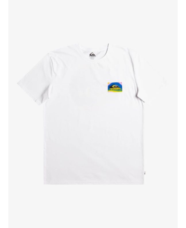 Camiseta de manga corta Quiksilver Colour Flow Boy Blanca para niños de 8 a 16 años
