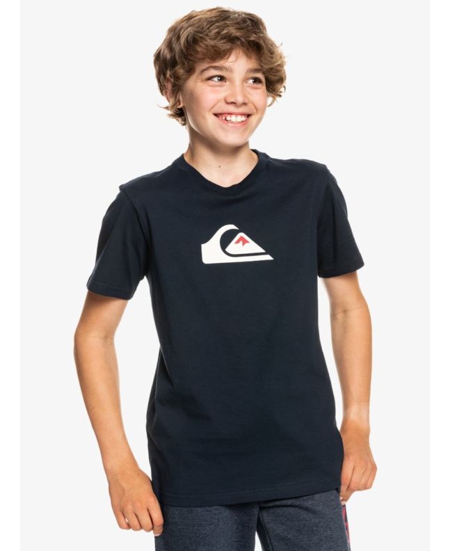 Niño con Camiseta de manga corta Quiksilver Comp Logo Youth Azul Marino 