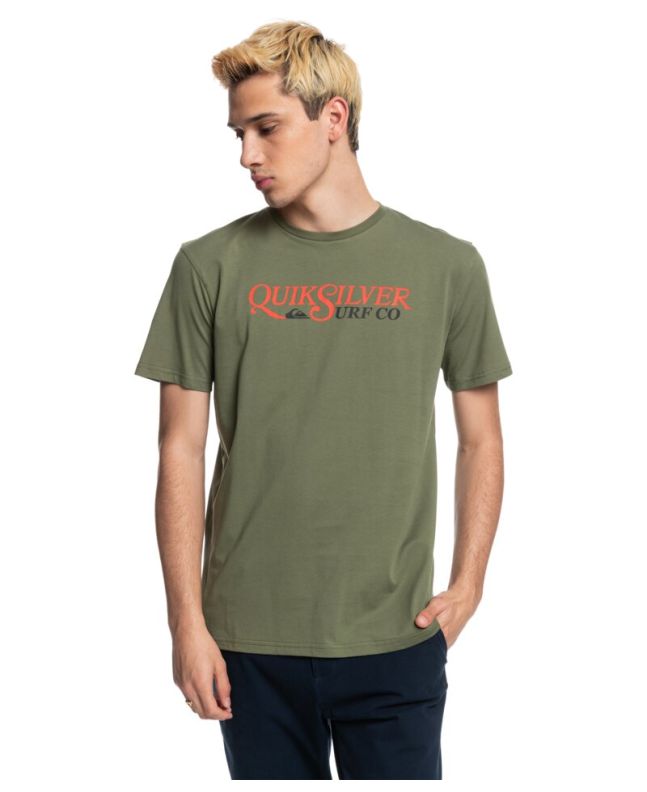 Camiseta de Manga Corta Quiksilver Denial Twist color Verde oliva para hombre