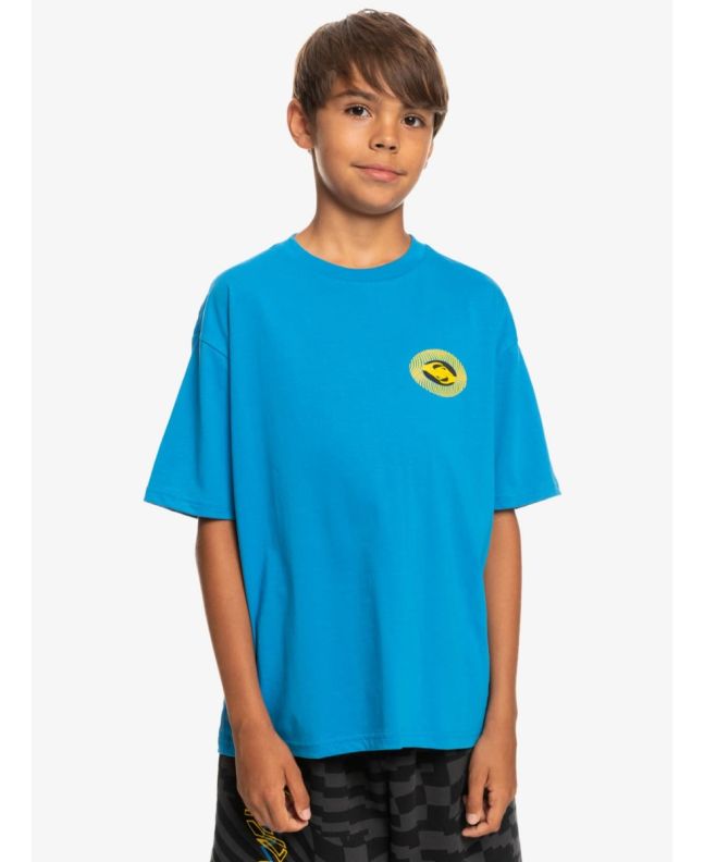 Niño con Camiseta orgánica de manga corta Quiksilver Kaleidoscope Boy Azul