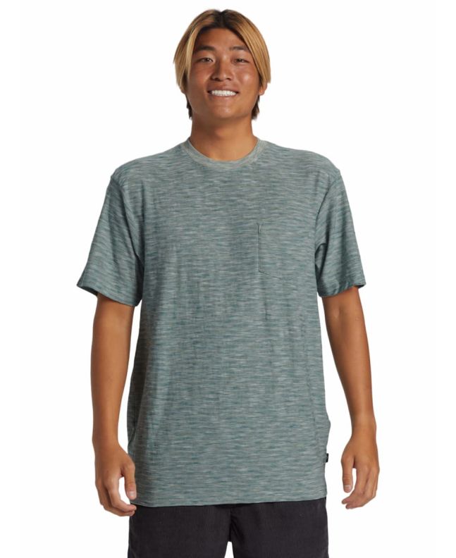 Hombre con Camiseta orgánica de manga corta con bolsillo Quiksilver Kentin Verde