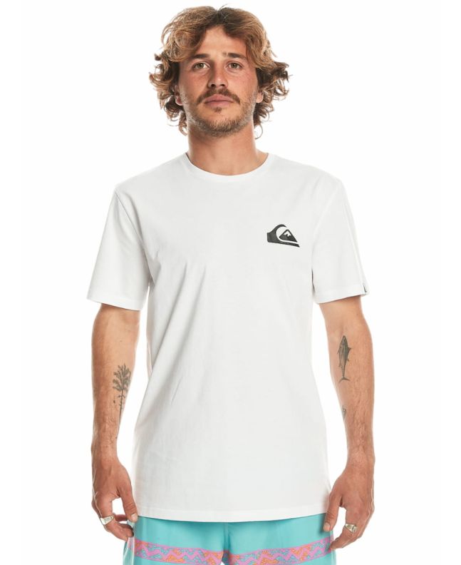 Hombre con camiseta de manga corta Quiksilver Mini Blanca