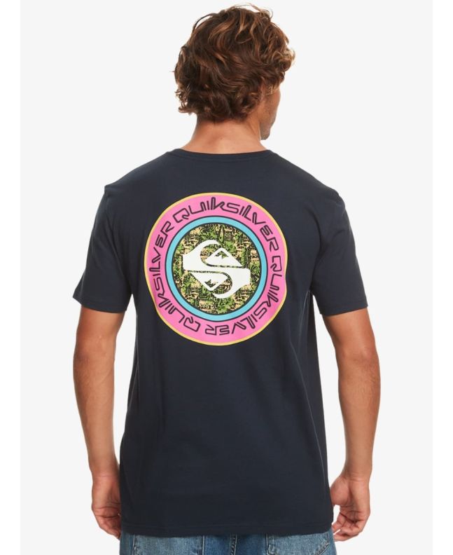 Hombre con Camiseta de manga corta Quiksilver Omni Circle Azul Marino