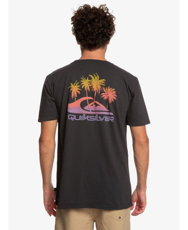 Hombre con Camiseta orgánica de manga corta Quiksilver Pastime Paradise Negra