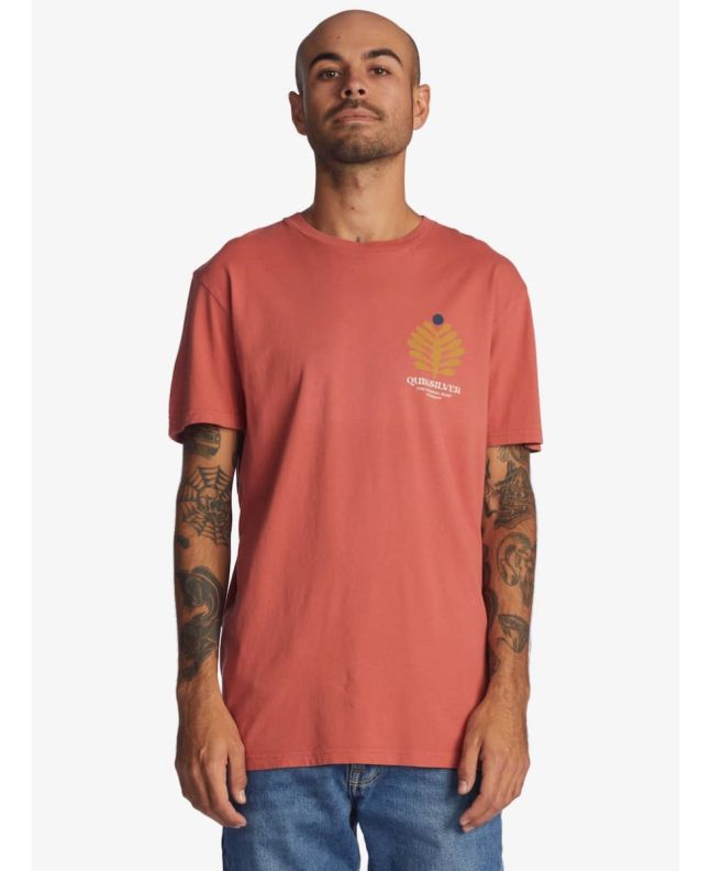 Hombre con Camiseta orgánica de manga corta Quiksilver Promote The Stoke naranja