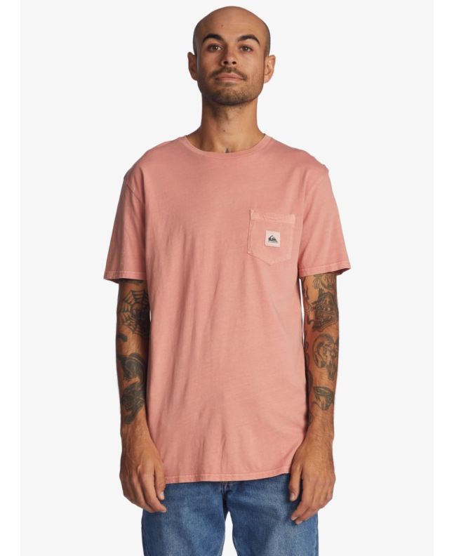 Hombre con Camiseta con bolsillo Quiksilver Sub Mission rosa 