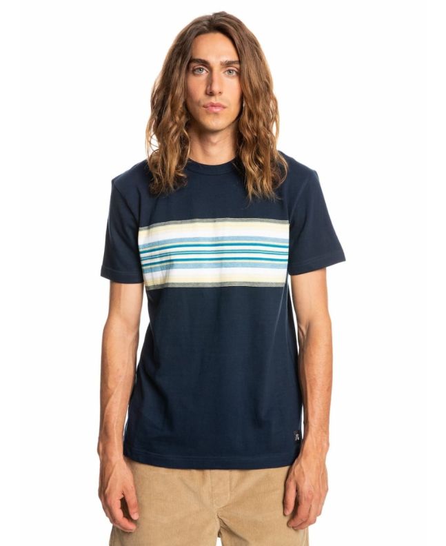 Hombre con camiseta de manga corta Quiksilver Transat Placement azul marino