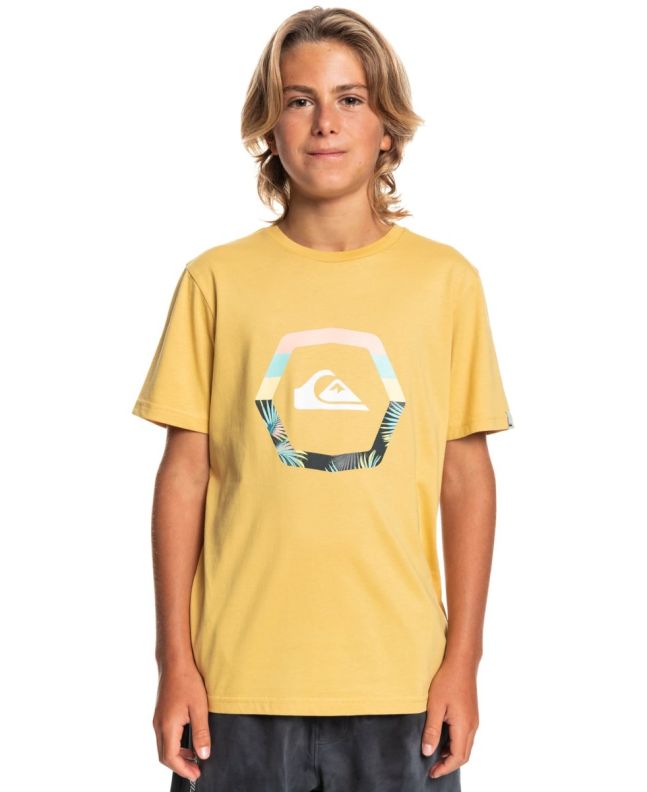 Niño con camiseta de manga corta Quiksilver Uprise amarilla