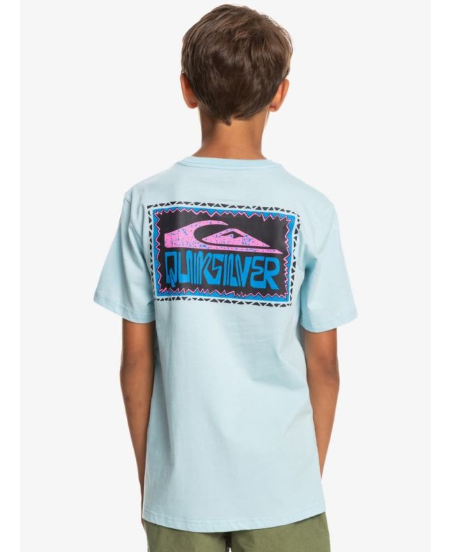 Niño con camiseta de manga corta Quiksilver Warped Frames Youth azul celeste