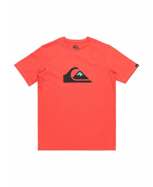 Camiseta de manga corta Quiksilver Comp Logo Youth Roja para niños de 8 a 16 años