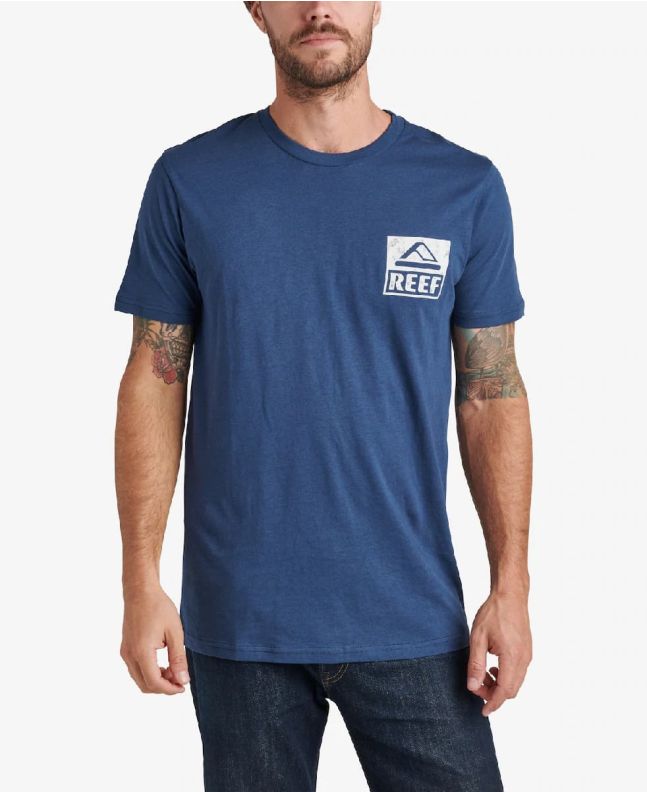 Hombre con camiseta de manga corta Reef Wellie azul marino 