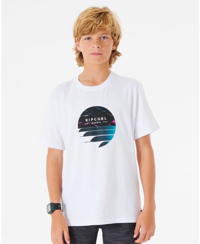 Niño con camiseta de manga corta Rip Curl Fill Me Up Boy Blanca 