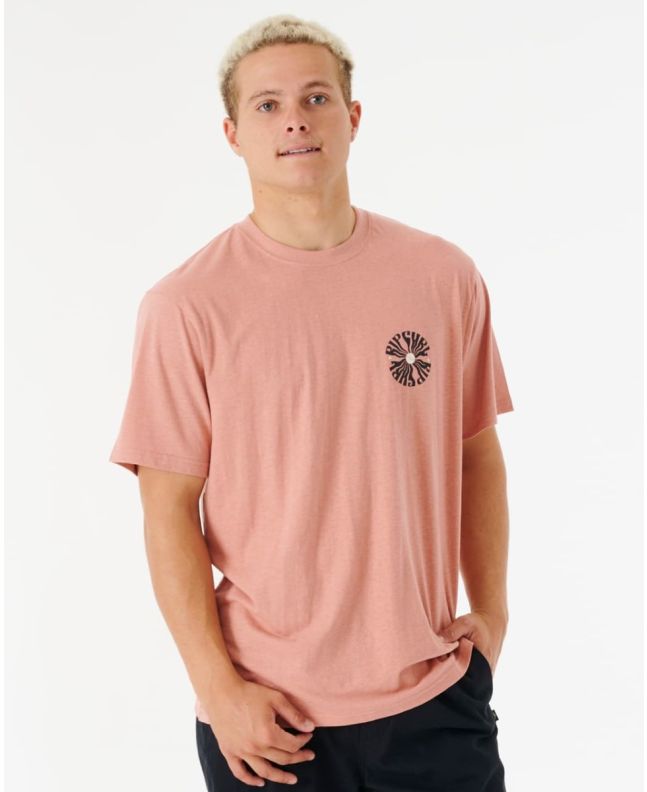Hombre con Camiseta de manga corta Rip Curl Salt Water Culture Psyche Circles Rosa