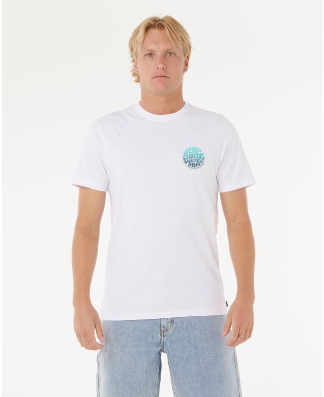 Hombre con Camiseta de manga corta Rip Curl Wettie Passage Icon Blanca