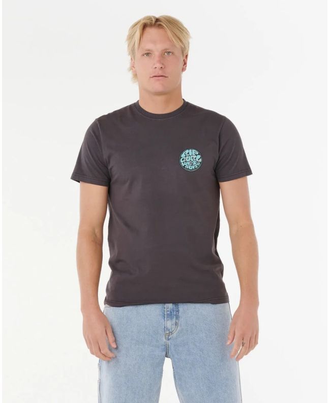 Hombre con Camiseta de manga corta Rip Curl Wettie Passage Icon color Negro Phantom