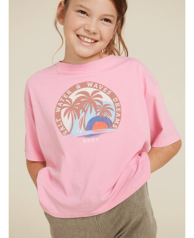 Niña con Camiseta de manga corta Roxy Sun For All Seasons D Rosa 