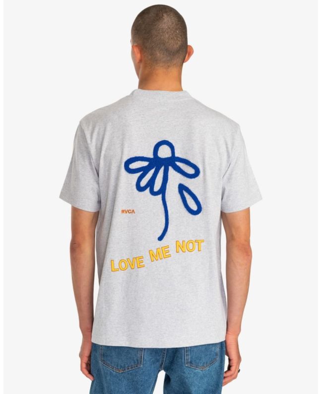 Hombre con camiseta de manga corta RVCA Love Me Not Gris