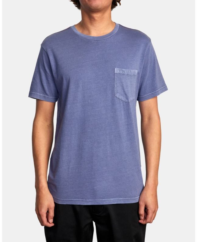 Hombre con camiseta de manga corta con bolsillo RVCA PTC 2 Pigment azul