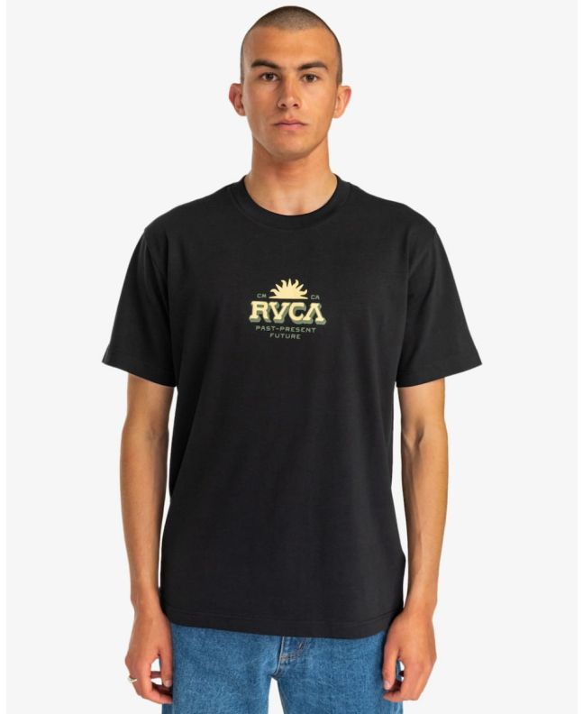Camiseta RVCA Type Set Negra Hombre Mission Mission Surf Shop