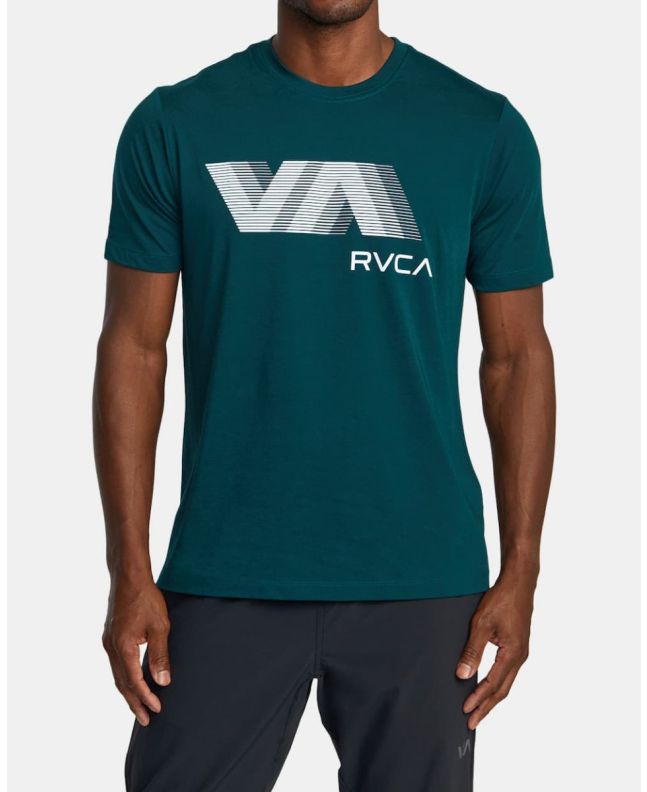 Hombre con Camiseta deportiva de manga corta RVCA VA Sport Blur Deep Sea